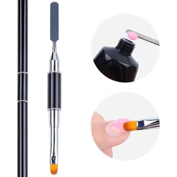 Double End Brush Pusher Multi Function UV Gel Acrylic Painting Pen Multicolour