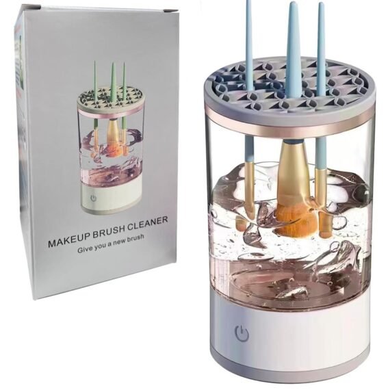 Electric Makeup Brush Cleaner Machine, Upgrade Cosmetic Brush Cleaner, Automatic Spinning Makeup Brush Cleaner Fit For All Size Makeup Brush