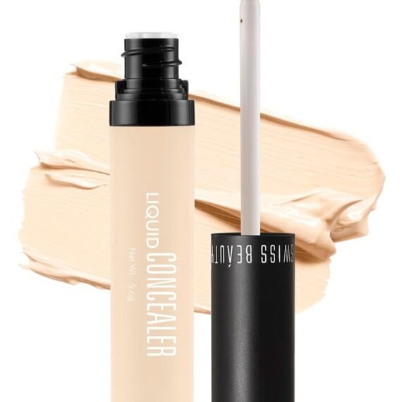 Swiss Beauty Liquid Light Weight Concealer With Full Coverage Easily Blendable Concealer For Face Makeup With Matte Finish Shade Creamy Beige 6g