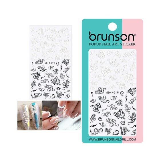 5D Flower Decals Exquisite Self Adhesive Nail Art Decoration Stickers 5D-k019