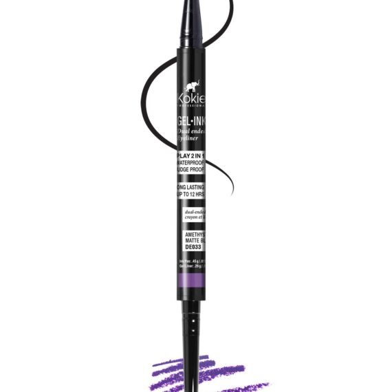 Kokie Gel Ink Dual Ended Eyeliner (Amethyst/Matte Black)