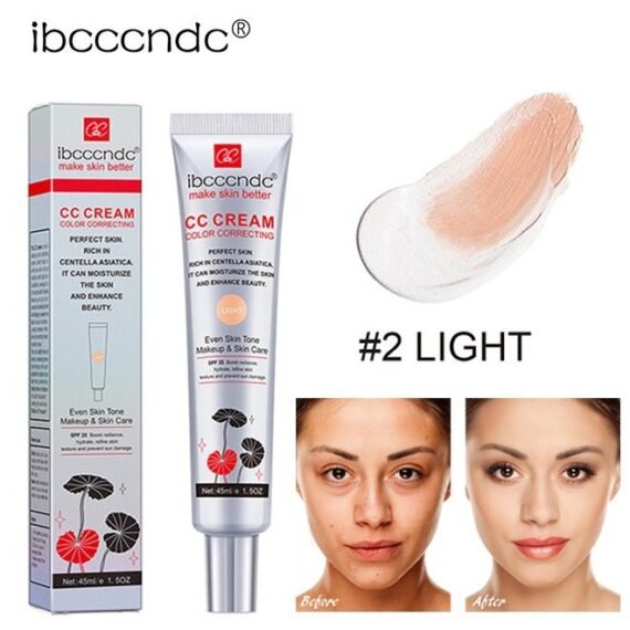 Make Skin Better-CC Cream Color Correcting，Multi-Purpose Skin Tone Adjusting CC Cream Concealer Full Coverage, SPF 25 Sunscreen Moisturizing Pre-Makeup Primer Brightening For Mature Skin #02(LIGHT)