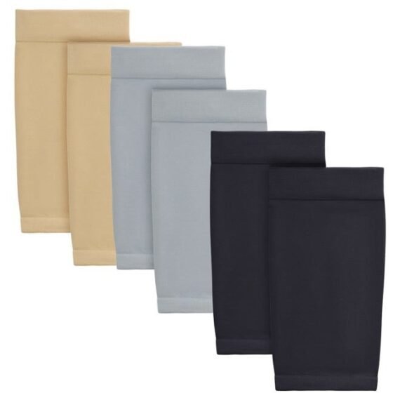 3 Pairs Tattoo Cover Up Sleeve Forearm Compression Sleeves Arm Sleeves for Women Men (Black, Grey, Nude)