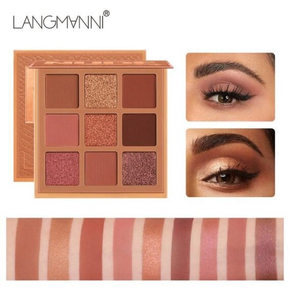Nude Magical,9 Color Pink Nude Light Warm Color Eyeshadow Palette Makeup,Glitter Matte Natural Neutral Colorful Eyeshadow Waterproof Long Lasting Natural Mixing Pigment Makeup
