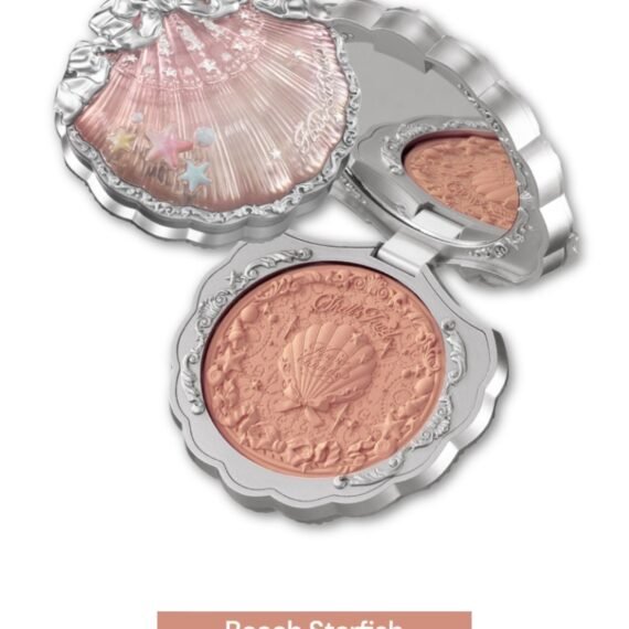 Shell's Jewel Silk Satin Blush – Long-Lasting Cheek & Highlight Duo with Vitamin E - 04 Beach Starfish