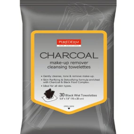 PUREDERM CHARCOAL MAKE UP REMOVER 30`S