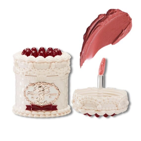 Strawberry Cupid Cake Lip Cream Hydrating Velvet Matte Lipstick Smudge-Proof Creamy Texture-V02 Souffle