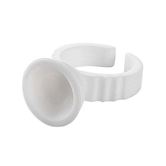 30-Pieces Pigment Glue, Disposable, Cups Makeup Rings Ink Plastic Holder, ACGRN - Type A