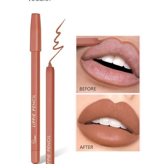Lip Pencil Waterproof, Sweat-Proof and Colorfast Automatic Lip Liner Matte Multicolor Decorative Lip Liner,Natural Formula, High Pigment and Easier To Create Perfect Lip Makeup(04#)