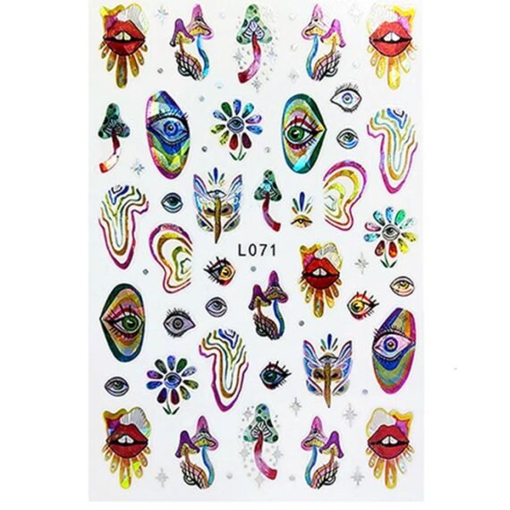 3D Design Stickers For Nails Art Decoration L071