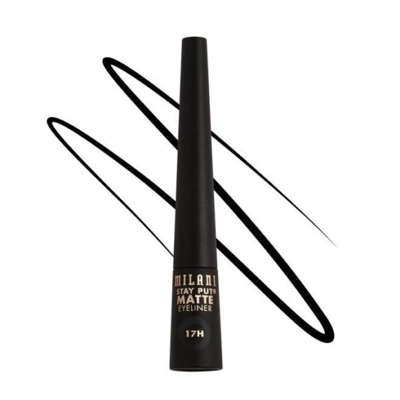 Stay Put Matte 17HR Liquid Eyeliner - Black Matte (0.09 Fl. Oz.) Vegan, Cruelty-Free Liquid Eyeliner - Line & Define Eyes with High Pigment Shades for Long-Lasting Wear