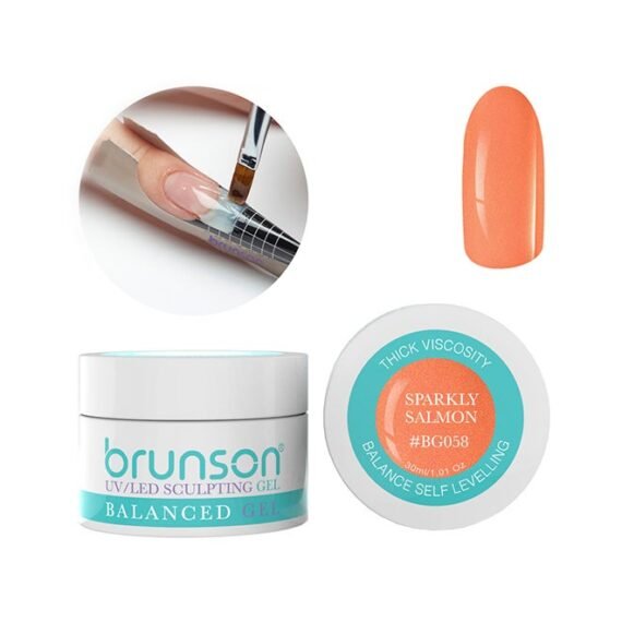 Sculpting Camouflage Uv Builder Gel Balanced Level Gel Uv Sculpting Nail Gel System 30Ml Sparkle Salmon Bg058
