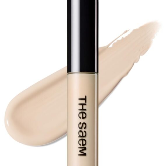 THESAEM Cover Perfection Tip Concealer 0.2 fl.oz. - 1 Clear Beige Cool Beige for Fair Skin Tones 19-20 - High Coverage Long Lasting Concealer - Korean Makeup for Dark Circles & Blemishes