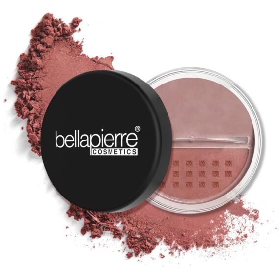 Bellapierre Mineral Blush â€“ Loose Powder Blush, Lightweight Cheek Color, Warm Dewy Finish, Talc-Free, Hypoallergenic & Non-Toxic â€“ 0.3 oz â€“ Suede