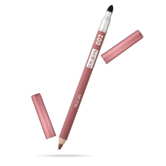 Milano True Lips Blendable Lip Liner Dual Ended Matte Lining Color And Brush Light And Creamy Hydrating High Pigment Smudge Proof Formula Paraben Free 002 Tea Rose 0.042 Oz