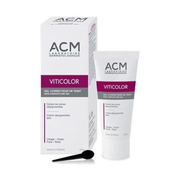 VITICOLOR Skin Camouflage Gel, Long lasting natural colouration for Vitiligo Skin. 50ml