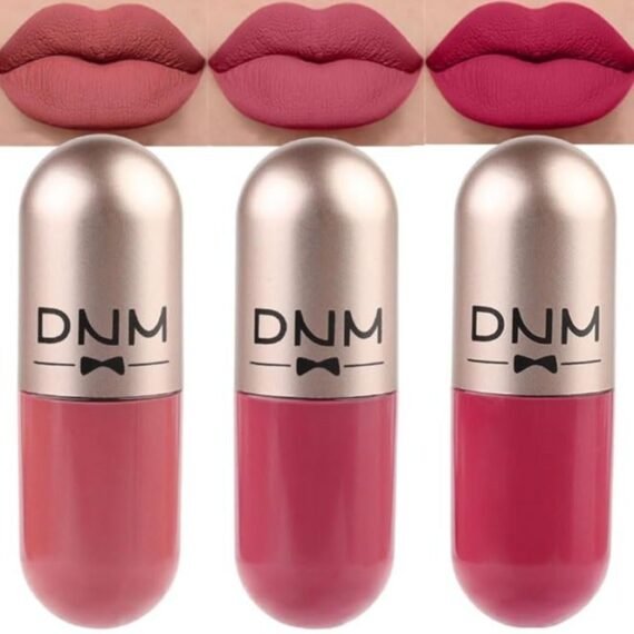 3Pcs Mini Pills Liquid Matte Lipstick Capsule Set for Women Warm pink Nude brown Deep cranberry Lip stick Stain Long Lasting Waterproof mate color 08